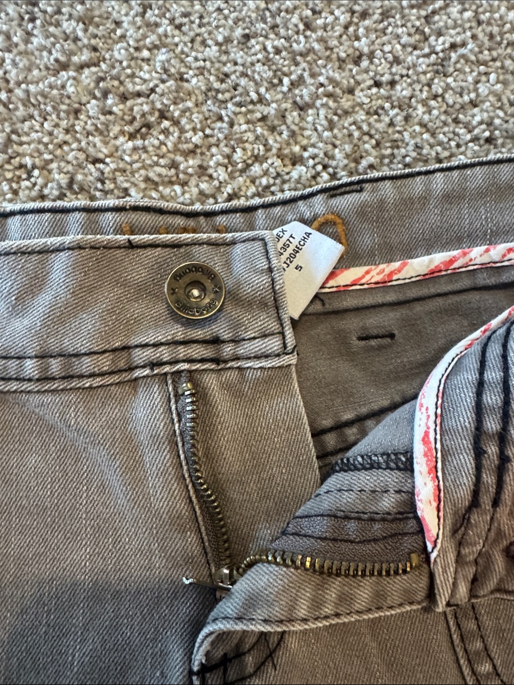 Billabong Gray Low-Rise Denim Shorts - Picture 2 of 6